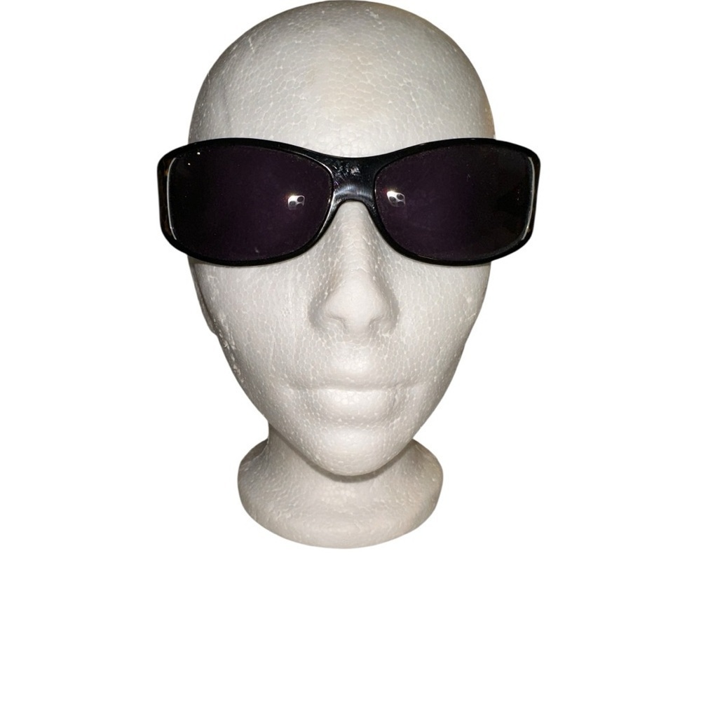 BCBGMAXAZRIA Minx Sunglasses Black w/ Leopard Print Grey UV400 Blocking Lenses